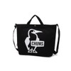 Chums Booby Canvas Shoulder Bag, Black x White
