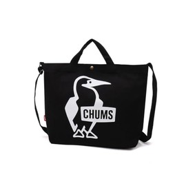 Chums Booby Canvas Shoulder Bag, Black x White
