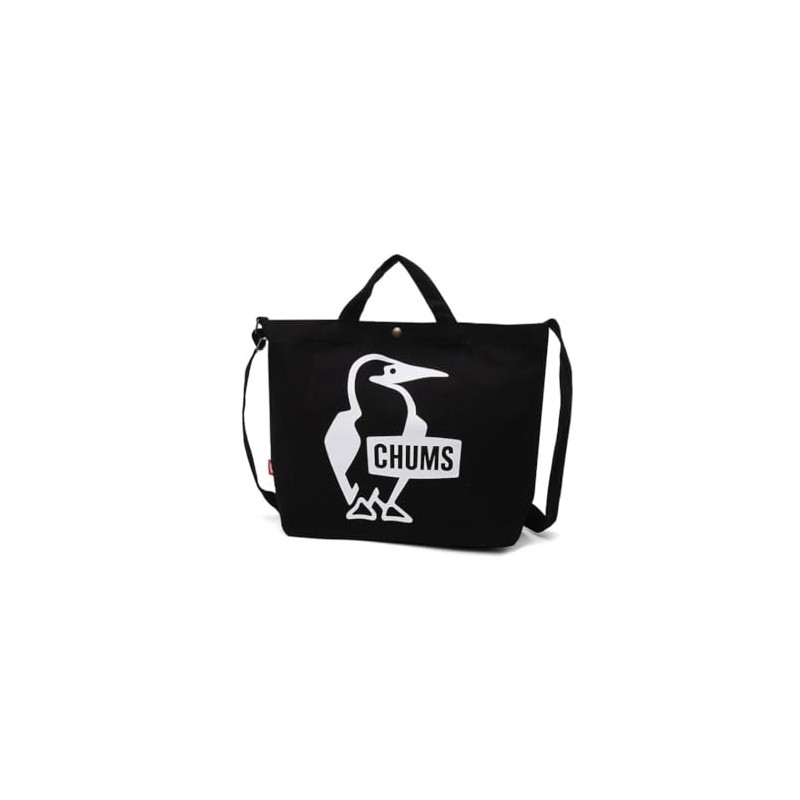 Chums Booby Canvas Shoulder Bag, Black x White