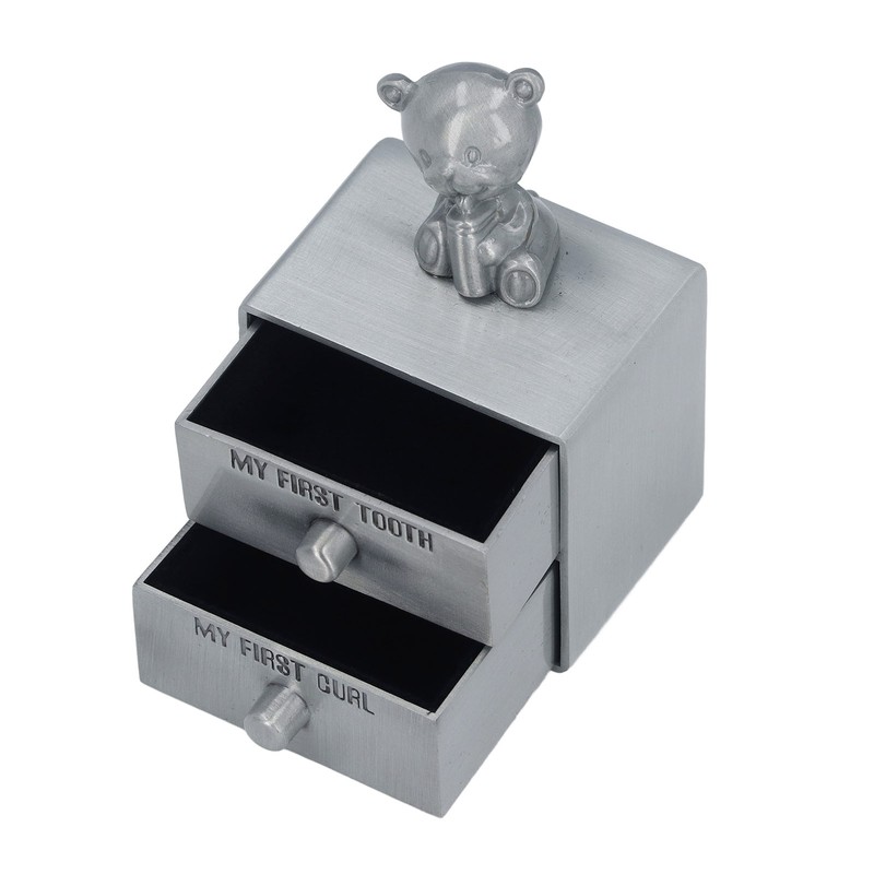 Tooth Fairy Keepsake Box Alloy Structure Soft Inner Wall Bear