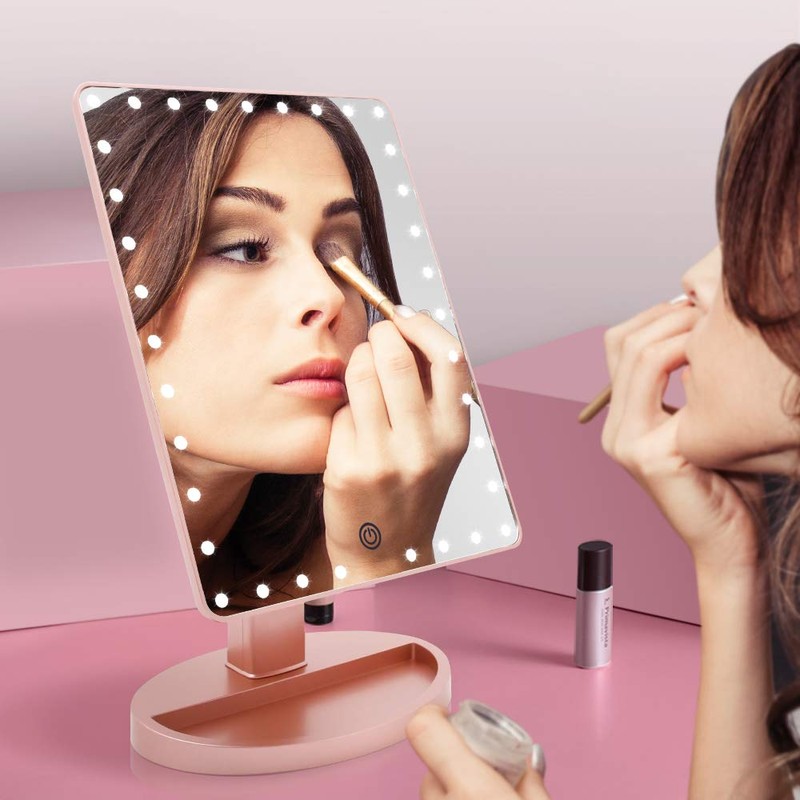 FUNTOUCH Large Lighted Makeup Mirror with Lights, Light Up Mirror