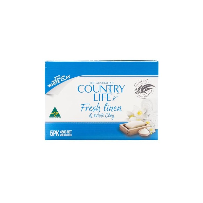 Country Life Fresh Linen and White Clay Soap 450 g