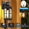 Superyofo 15inch Large Outdoor Wall Lights,Modern Black Exterior Wall Light