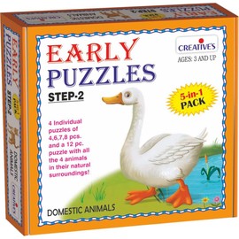 Creative Educational Creative Early Step Domestic Animals Puzzles