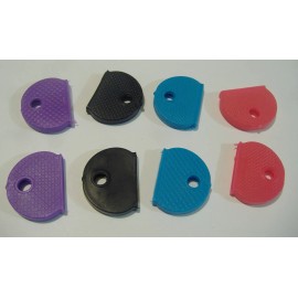 LOT OF EIGHT ASSORTED COLOR KEY IDENTIFIER CAPS IDENTIFICATION FOR KEYS