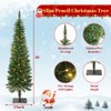 5FT Pre-Lit Pencil Christmas Tree with 300 LED Lights, Artificial