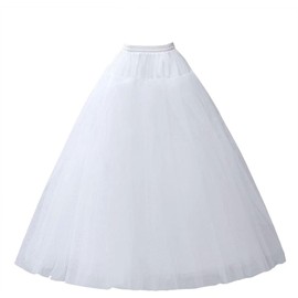LURE THE LURVE Women's 4 Layers Hard Tulle Petticoat Crinoline Underskirt Slips for Wedding Dress