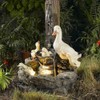 Animal Garden Statue Cute LED Duck Water Fountain Statue Home