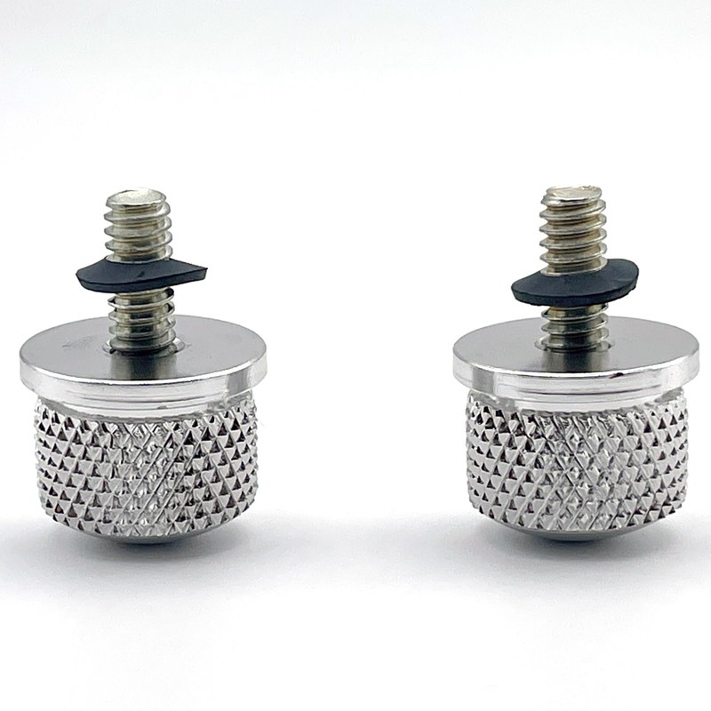 LEXOR CNC 1/4-20" Knurled Seat Bolts Universal Fit Harley Sportster