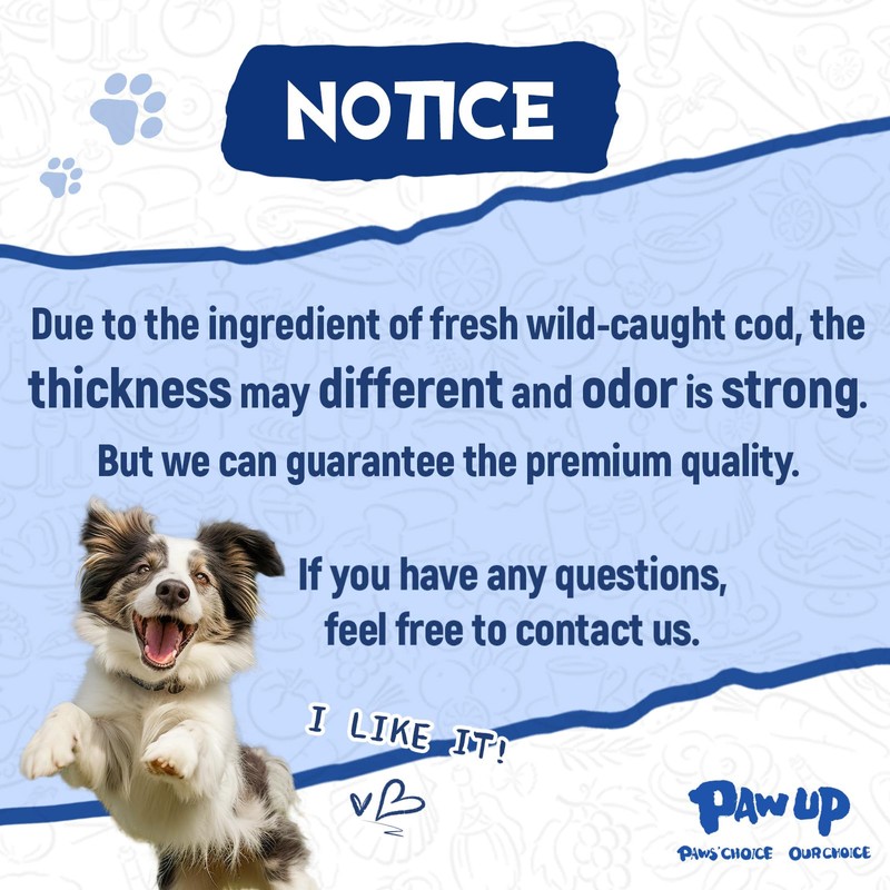 PAWUP Cod Skin Dog Treats - Natural Fish Roll Snacks
