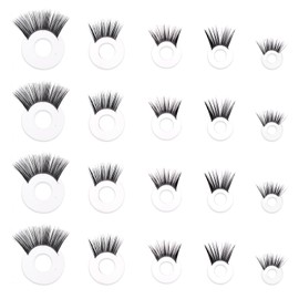 20pcs Doll Eyelashes, 5 Sizes Safety Eyelash Doll Lashes for Crocheting Eye Makeup & Craft Supplies for Amigurumi Stuffed Animals Puppet Plush Toy Accessories