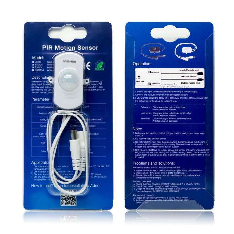 Sensky BS010W DC 12v to 30v PIR Motion Activated Sensor