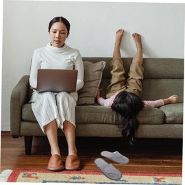 Healeved Cotton Hotel Folding Slippers 10 Pack Lightweight Comfortable Non-slip Sole Grey