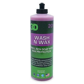 3D Wash N Wax Car Wash Soap - pH Balanced, Easy Rinse, Scratch Free Soap with Wax Protection - 16oz.