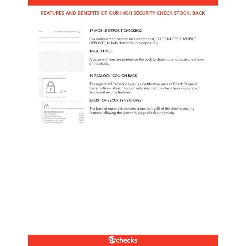 EZ Checks Premium Blank Hologram High Security Laser Check Stock