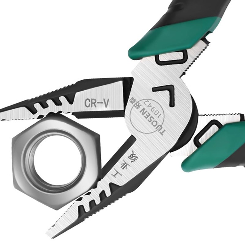 AIMALL Linemans Pliers, High Leverage Grip Tools, Durable Steel, 6-inch,