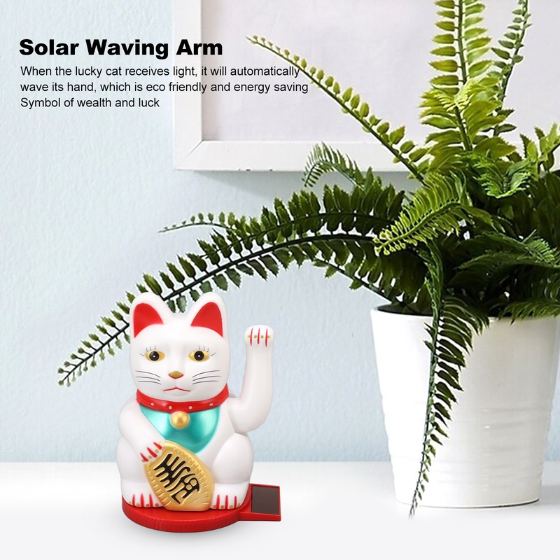 Solar Energy Powered Wealth Welcoming Cat with Waving Arm 6