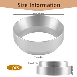 Coffee Dosing Ring 51 mm, Magnetic Dosing Funnel, Aluminium Espresso Funnel, Coffee Dosing Ring for Filling Funnel, Brewing Bowl, Portafilter Accessories, Coffee Powder Exact Filling