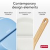 GoodCook Healthy Ceramic Titanium-Infused 12" Divided Skillet, Light Blue –