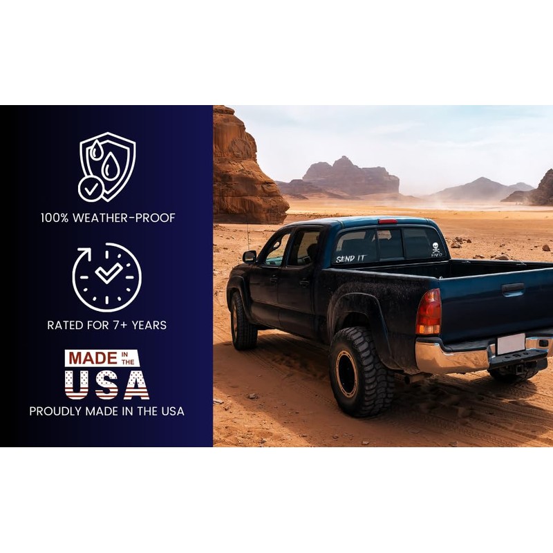 Gas Guzzler Sticker - Funny Skeleton 4x4 Truck Decal Sticker