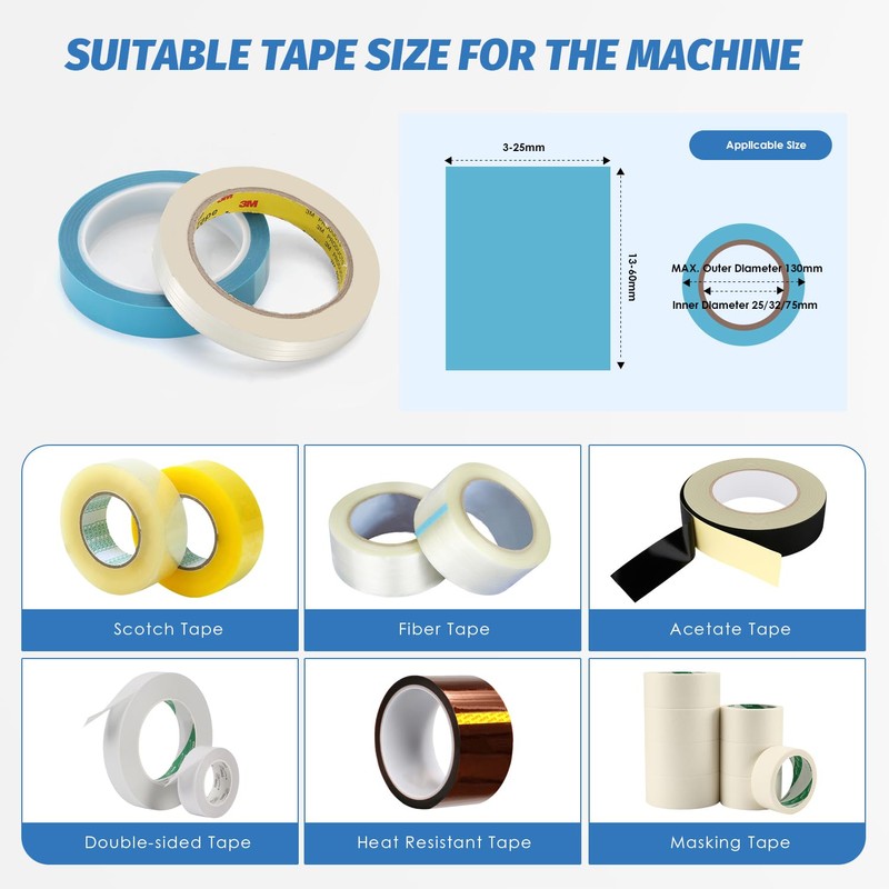 Frifreego Automatic Tape Dispenser Rotary Disc Tape Cutting Machine, 13-60mm