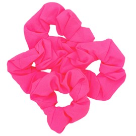 Neon Pink Scrunchie for Hair 80s, Hot Pink Scrunchies Neon Hair Accessories Scrunchy Hair Elastics Tie Ponytail Scrunchies, Hair Scrunchies for 80s Party Outfit 80s Workout Costume Neon Accessories