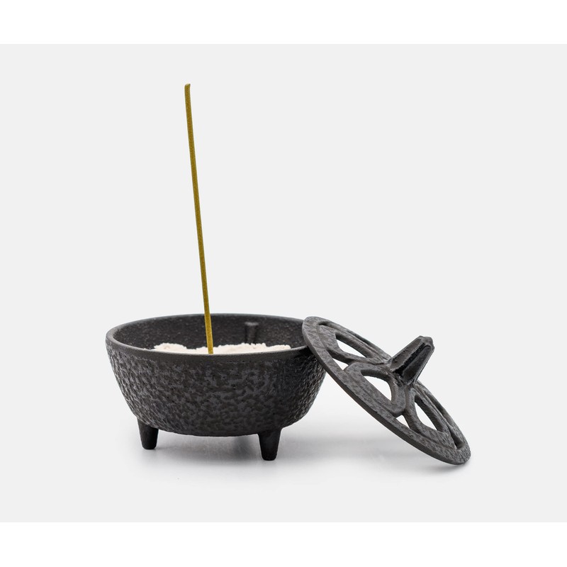 Zen Minded Cast Iron Lotus Incense Burner for Incense Sticks,