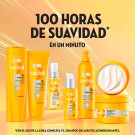 Sedal Sérum + Óleo para Cabello Toque de Seda, 4% Amino-Silk Complex. 100 h de Suavidad en 1 min*. Cabello 100% más Sedoso. Control del Frizz*, 60 mL