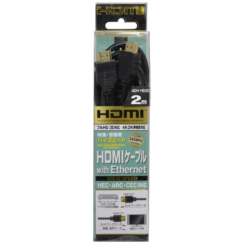 Across ADV-HD20 High Speed HDMI Cable, HDMI Type A to