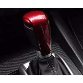KACEPAR Interior Gear Shift Knob Decorator Cover Trim Red, 2015-2023 Compatible with Mazda 2, 6, 3, CX-3, CX-5 KF, CX-8 CX-9, Gear Shift Knob Cover Trim ABS Shift Head Cap