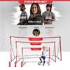 PowerNet Portable Soccer Goal, Collapsible Soccer Net with Fiberglass Poles,