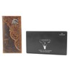 American Bison Tooled Side Rodeo Wallet with Conchos – Oil