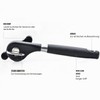 iheyfill safety can opener, stainless steel, ergonomic non-slip design with