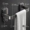 No-Drill Suction Cup Towel Bar for Bathrooms – Folding Aluminum