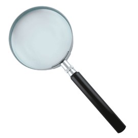 Handheld Magnifying Glass Diameter 3.0 inches (75 mm) Magnifying Glass High Magnification 3 Magnification Reading Loupe for Books and Newspapers Bonus Card Magnifier