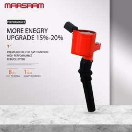 Marsram Ignition Coil Pack DG508 for 2000 2001 2002 2003 2004 2005 2006 2007 2008 2009 2010 2011 Ford F150 F250 E150 E350 Lincoln Town Car Grand Marquis 5.4L 4.6L V8 Replace DG457 DG472