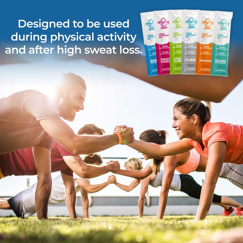 MyHy Zero Liquid Hydration Packets, Sugar Free Electrolyte Drink Mix