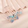Aimimier Dainty Crystal Flower Hair Comb Sparkly Rhinestone Inlaid Hair