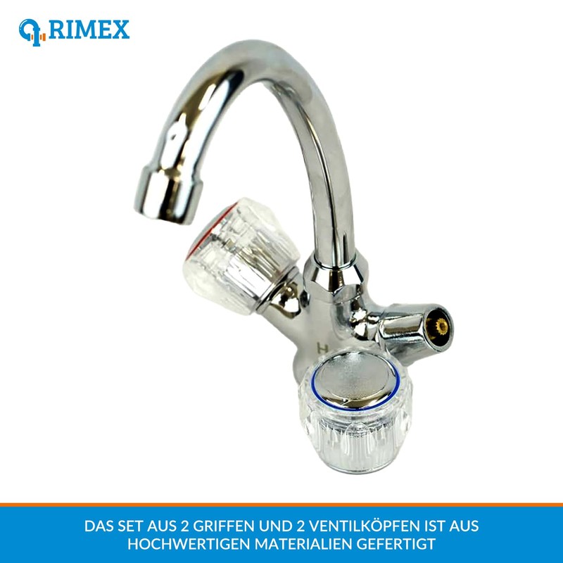 Rimex Tap Head Set Cold Water Tap Hot Water Kitchen