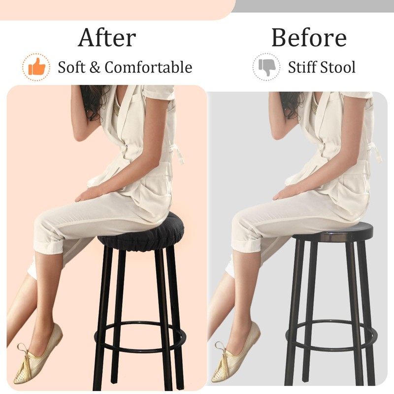 LYLNBYWK Bar Stool Covers Set of 2, Stool Covers Round