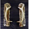 Ebros Set of 2 Western Rustic Speckled Deer Antlers Door