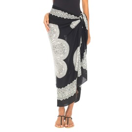 SHU-SHI Womens Beach Swimsuit Cover Up Flower Sarong Wrap with Coconut Clip