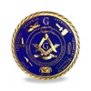 Freemason Masonic Brotherhood Car Emblems Gold Plated in Blue Masonic