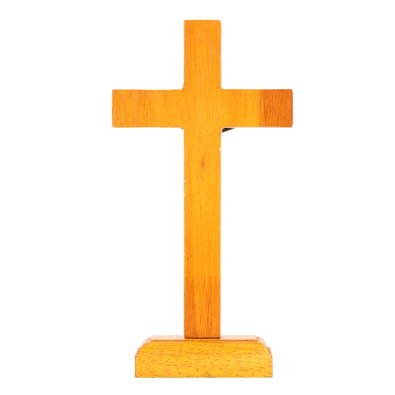 Crucifix Wooden Hand Made Standing Catholic Jesus Crucifix Wall Cross