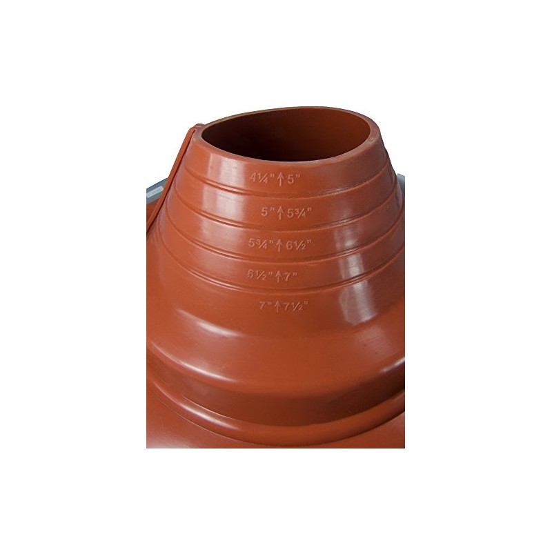 #5 (DC205REC) DEKTITE Square Base Combo Pipe Flashing Boot: RED