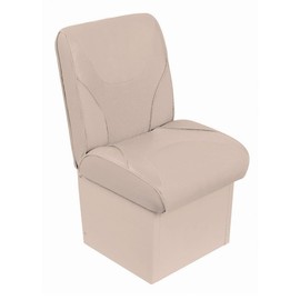 Overton's Deluxe Jump Boat Seat – High-Impact Plastic Frame, UV-Resistant Marine Vinyl, Storage Under Seat, 10" Base