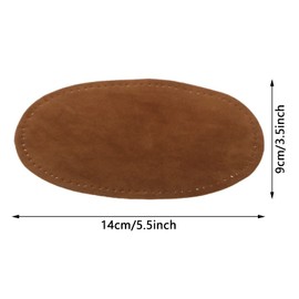 Oval Suede Patch Repair Sewing Elbow Patches for Decorating and Sewing Clothes and Bags Used Dark Brown, Black, Camel, One Pair Each in Three Colours, Pack of 6