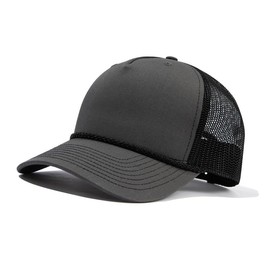 CLAPE Trucker Cap Men Women Summer Mesh Cap Breathable 5 Panel Baseball Cap High Crown Baseball Cap Adjustable UV Protection Cap with Mesh, DTK241-Dark Gray, Unit size