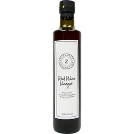 Zakarian: Red Wine Vinegar - Made from Organic Greek Red Grapes - 500 ml - Intense, Refined Flavor - Rich in Antioxidants - Best Served with Extra Virgin Olive Oil on Salads, Seafood and More