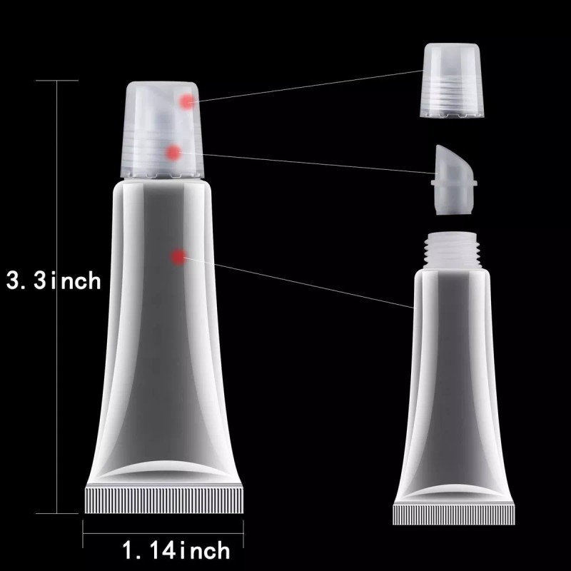 HRLORKC 40pcs 10ml Vacío Tubos Labio Contenedores Vacío Brillo De